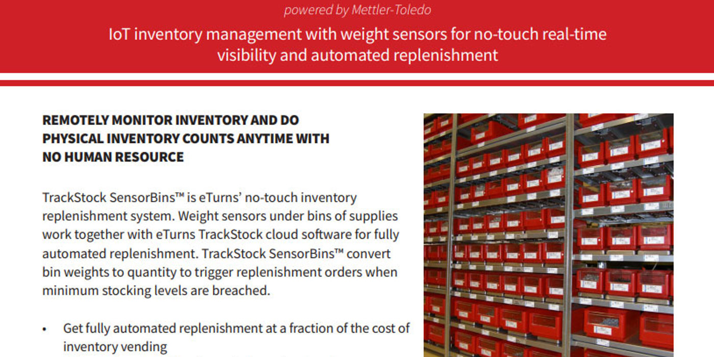 eTurns SensorBins Datasheet